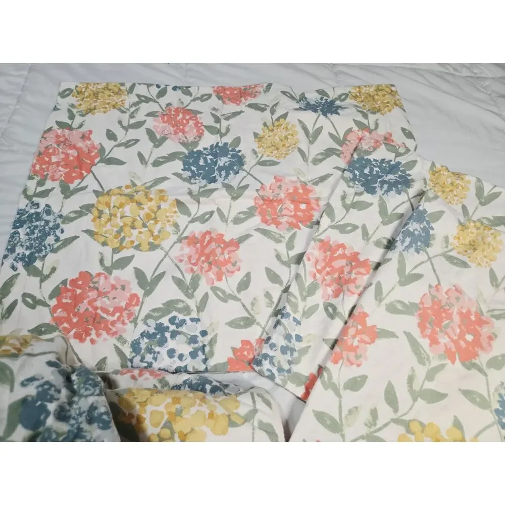 Garnet Hill Cotton Fleece Queen Set Tabitha Floral 5 Pcs Portugal Bedding Garden